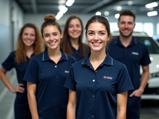 Professional staff at Express Oto Yıkama's modern facility in Istanbul