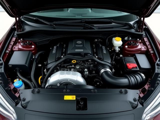 Meticulously cleaned and detailed car engine bay