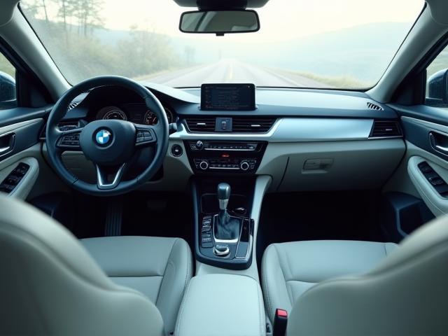 Revitalized car interior with clean upholstery and dashboard